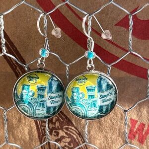 Trader Joe’s earrings 18mm glass bottle design